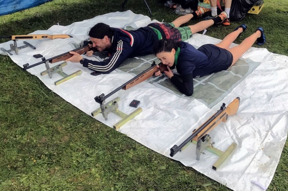 PENTATHLON AVEC TIR LASER BIATHLON C'ETAIT A NANTEAU !!!